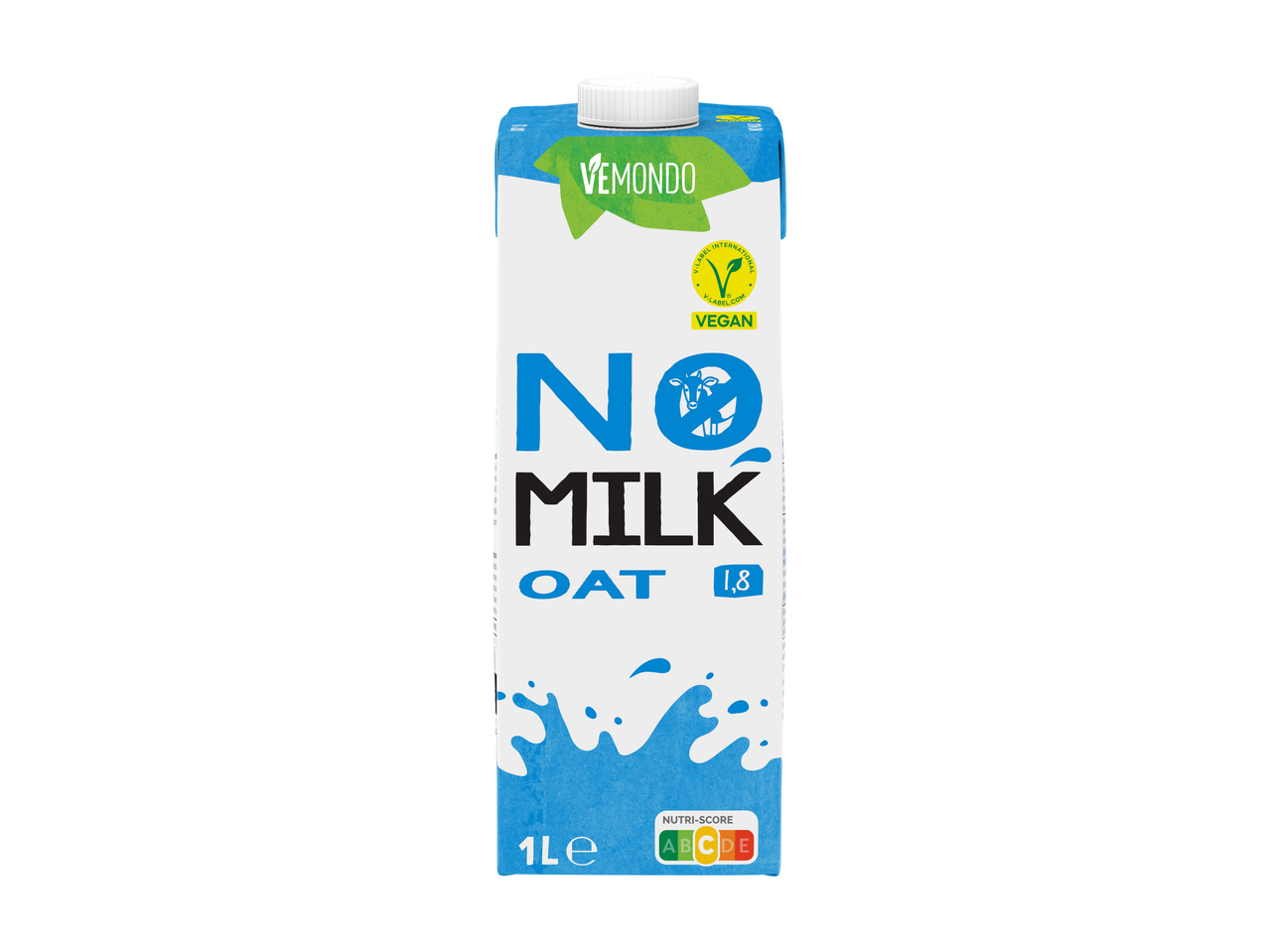 Vemondo No Milk havermelk, 1,8% vet, vegan.