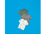Lupilu Kids' T-Shirts: green, grey, and white with green dinosaur print.