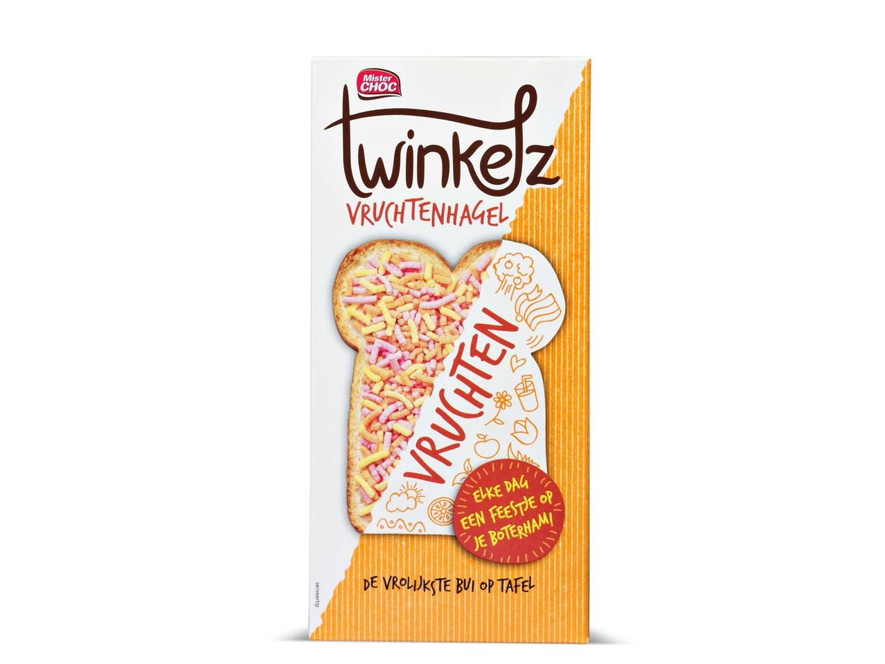 Twinkels Vruchtenhagel: koekjes met gekleurde sprinkles.