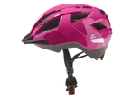 CRIVIT roze kinderfietshelm met LED-licht.