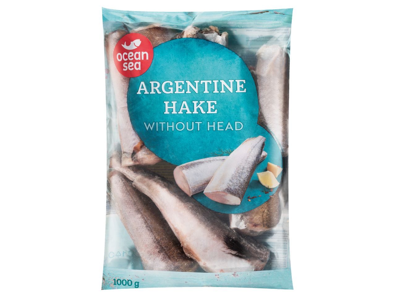 Ocean Sea fagyasztott, fej nélküli argentin tőkehal.