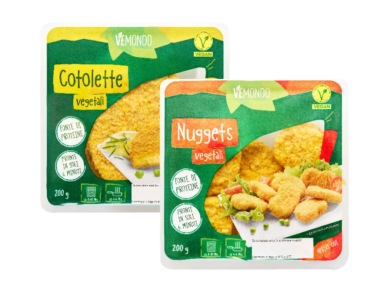 Cotolette o nuggets vegetali