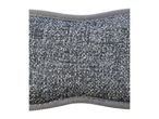 A gray textured fabric swatch with a dark gray border.