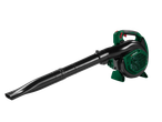 Parkside® Petrol Leaf Vacuum/Blower, green and black, on a black background.