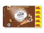 8 Bom Gelati ispinde med chokolade- og vaniljesmag.