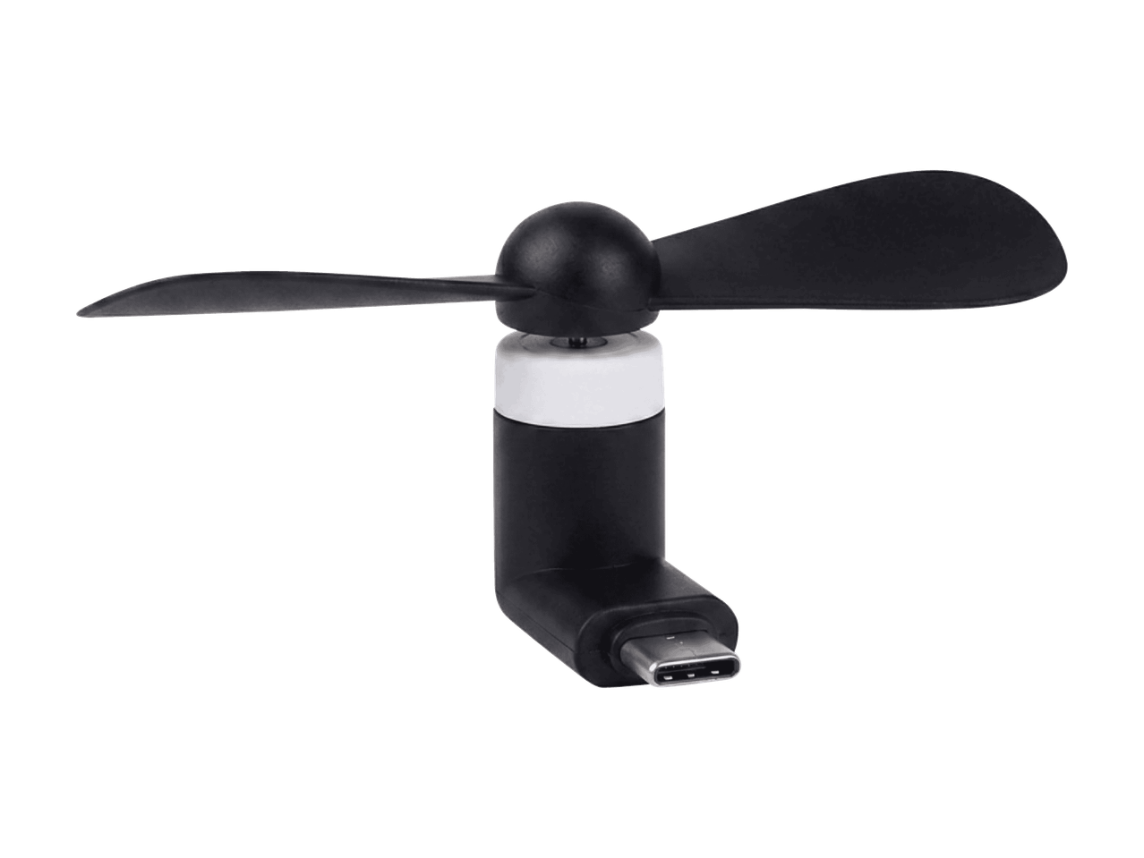Tragbarer schwarzer und weißer USB-C Mini-Ventilator