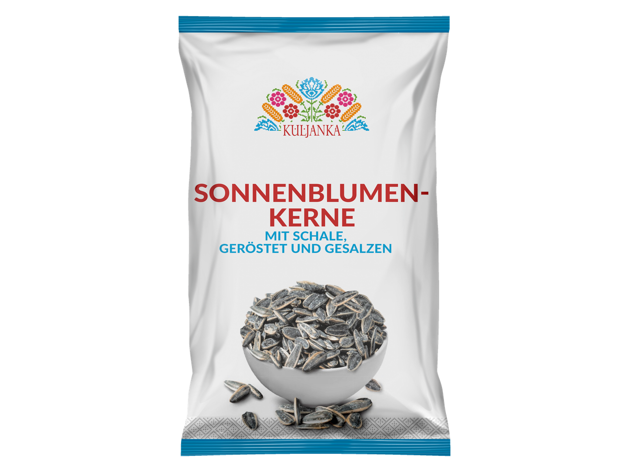 Kuljanka Sonnenblumenkerne mit Schale, geröstet und gesalzen.