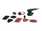 Parkside multi-sander with various sanding pads and dust collection box
