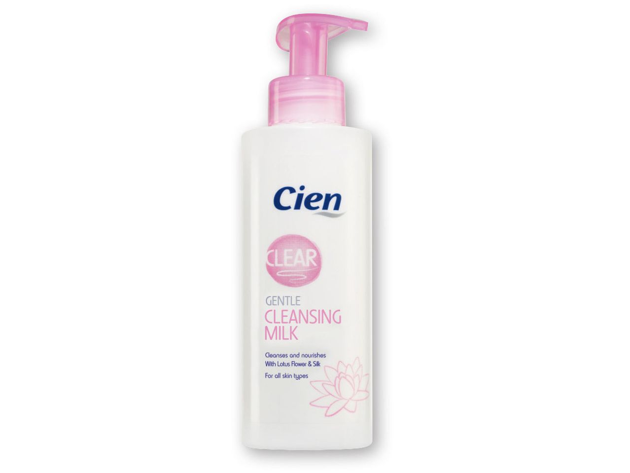 Cien Clear gentle cleansing milk: for all skin types.