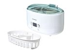 Ultrasonic cleaner with a digital display and a removable plastic basket