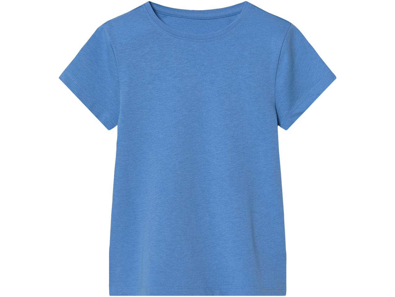 Heledasinine lühikeste varrukatega t-särk.