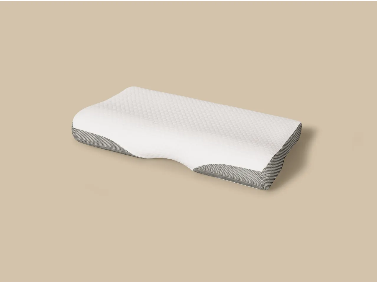 LIVARNO kaelapadi, ergonoomilise kujuga, valge hallide detailidega.