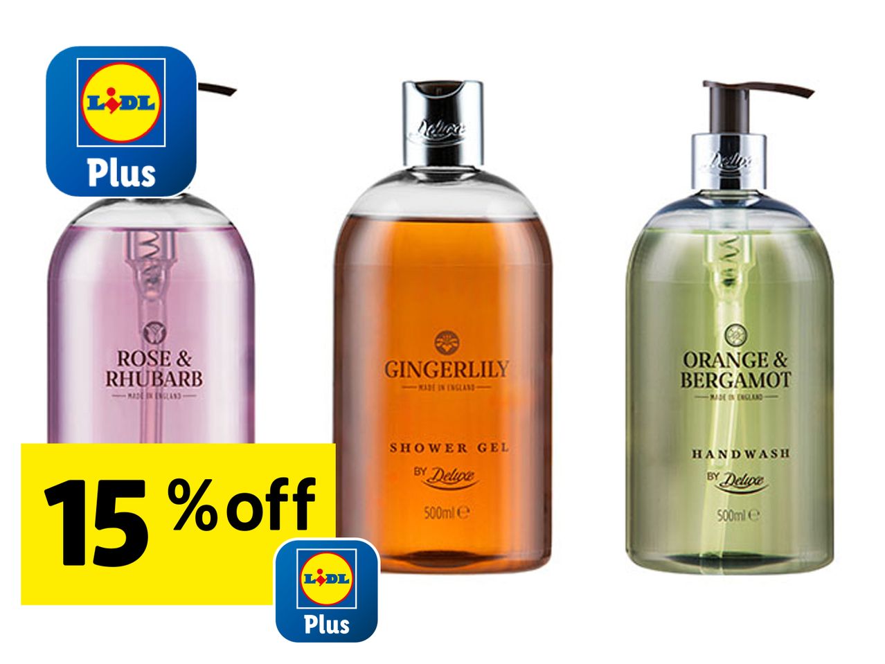 Lidl Plus offers 15% off on three different scented hand washes from the Cien brand.