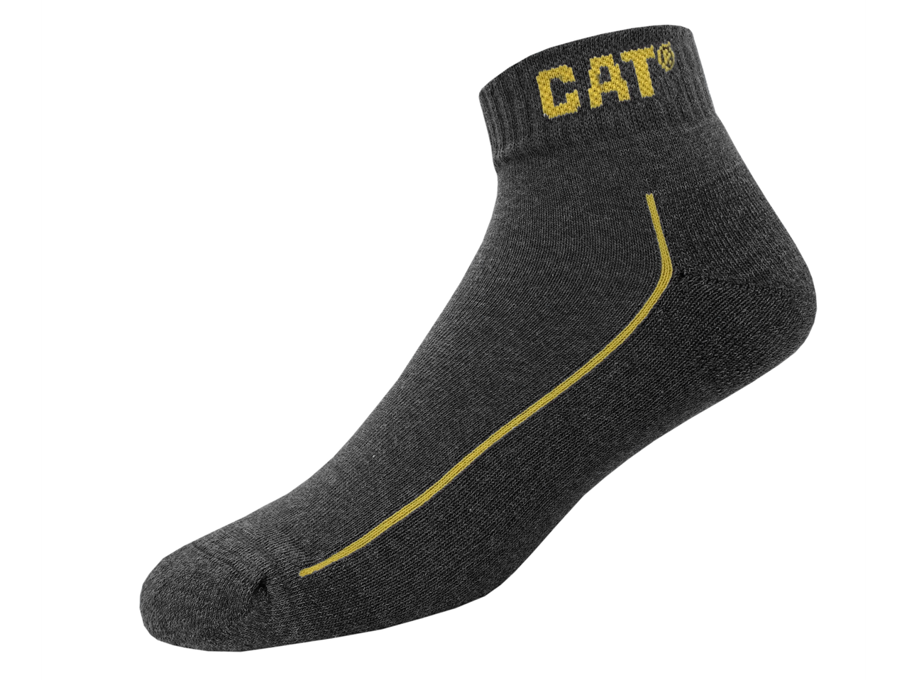 Chaussettes CAT, courtes, gris foncé.
