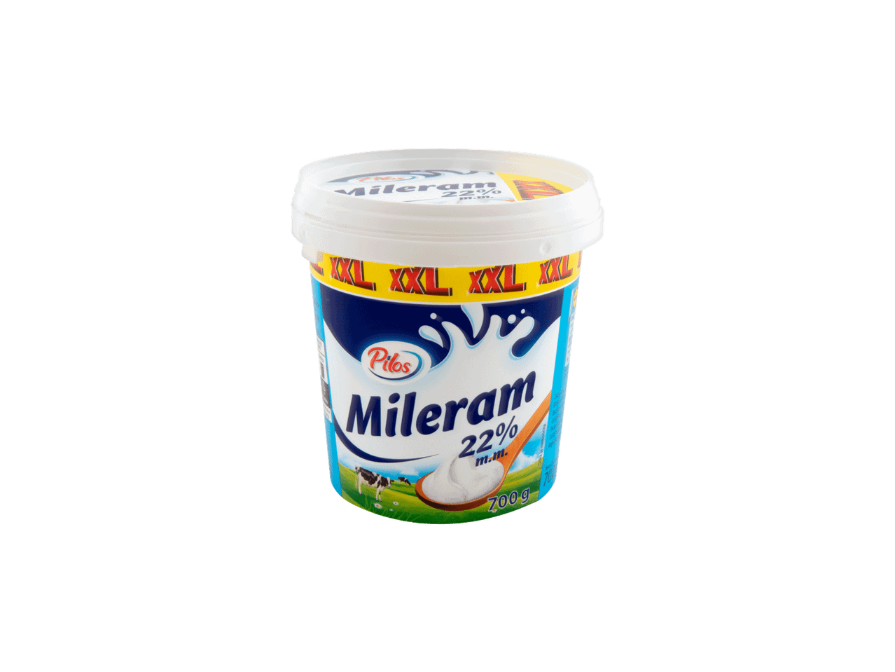 Kremasti mileram sa 22% mlečne masti u pakovanju od 700g.