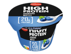 Iogurte Milbona High Protein com mirtilos, 20g proteína.