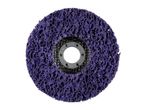 Purple stripping disc for angle grinders, isolated on a white background.