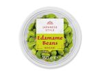 Edamamebønner med wasabi i en gennemsigtig skål, 150 g.