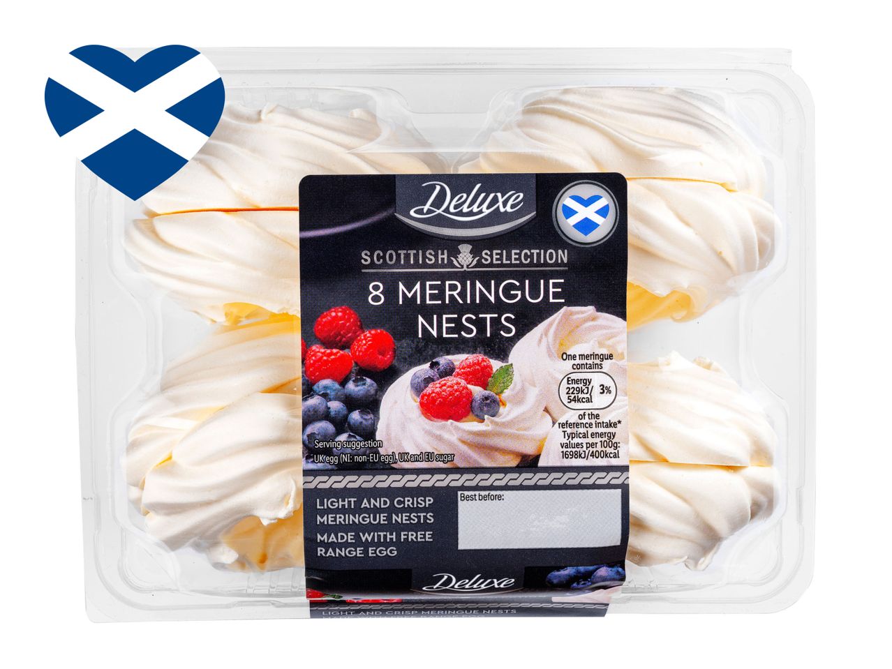 Deluxe Selection Scottish meringue nests.
