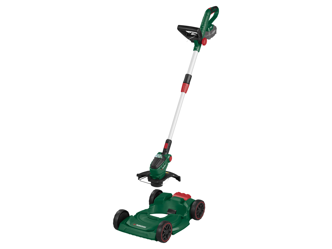 Akkumulátoros fűszegélynyíró és fűnyíró alváz