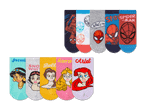 Disney Prinzessinnen und Marvel Superhelden Socken-Sets.