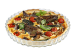 Okusen vegetarijanski kolač s pečenimi zelenjavami.