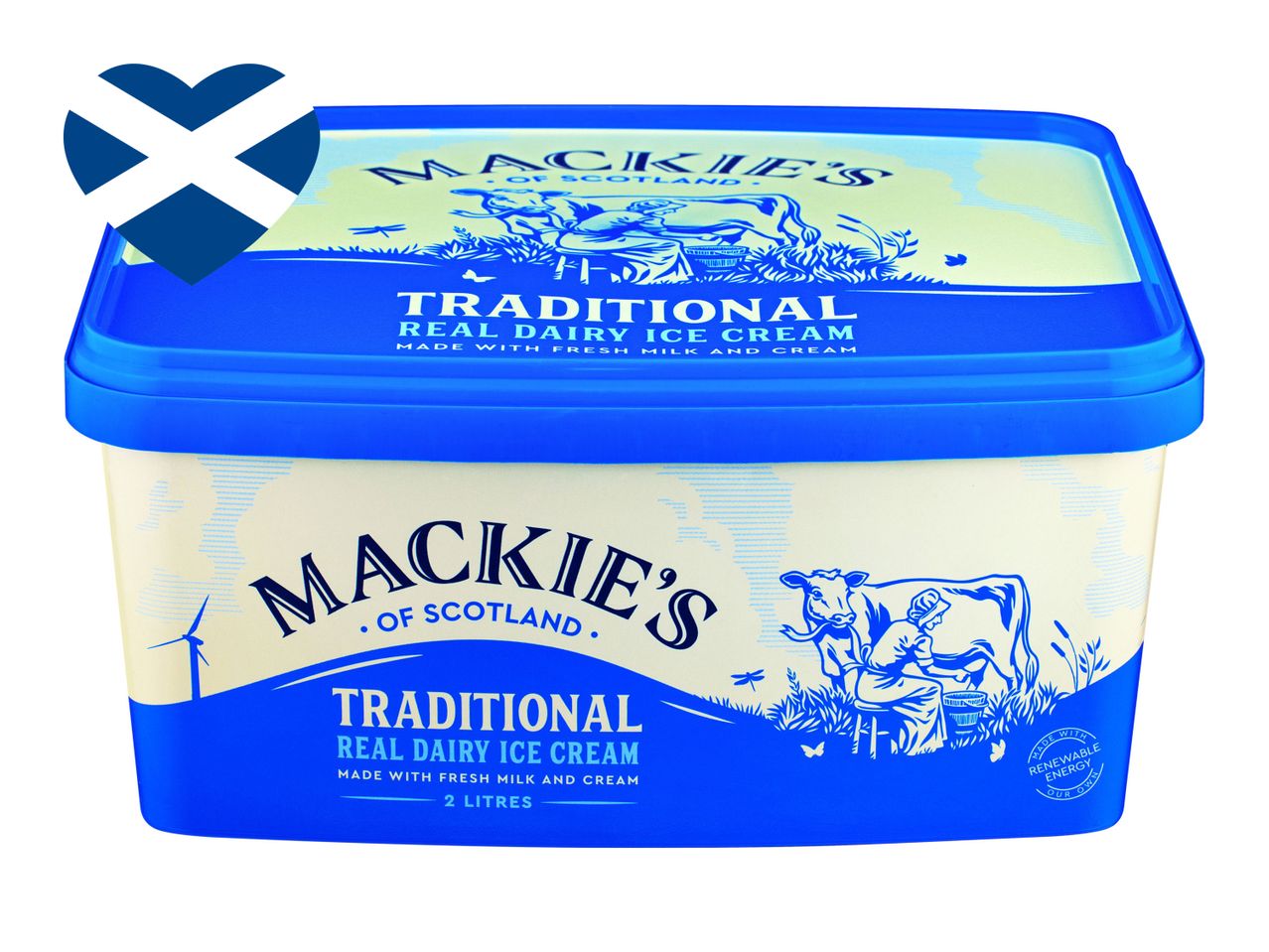 Mackie's of Scotland Traditional Real Dairy Ice Cream, 2 litres.