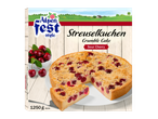 Alpenfest Streuselkuchen (Crumble Cake) with sour cherry, 1250g frozen.