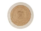 Round jute placemat.