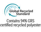 Global Recycled Standard seal: Contains 94% GRS certified recycled polyester.