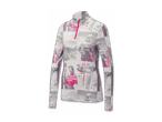 Langarmshirt mit Ski-Deluxe-Print und pinkem Reißverschluss