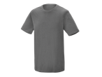 T-shirt gris uni à manches courtes