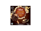 Gelatelli Praliné Gelados de pau com avelã e chocolate preto.