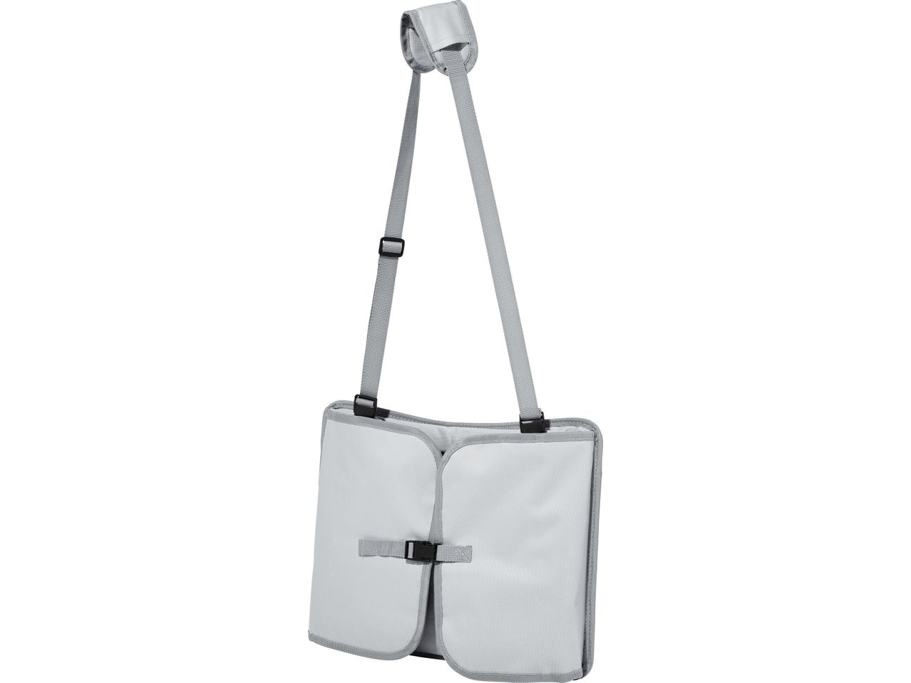 A gray Portable Travel & Play Table 