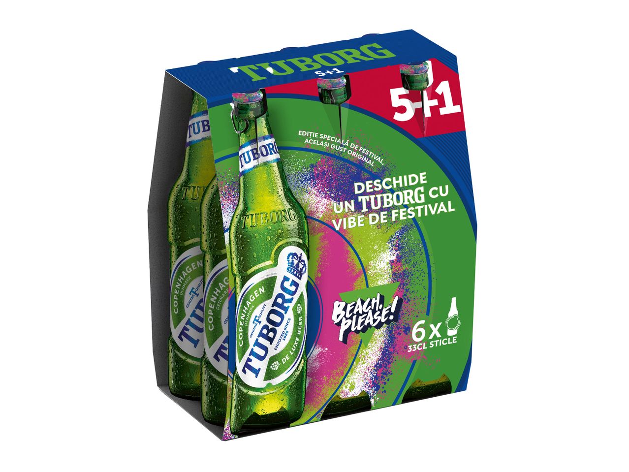 Ambalaj cu 6 sticle de Turbo, promoție 5+1.
