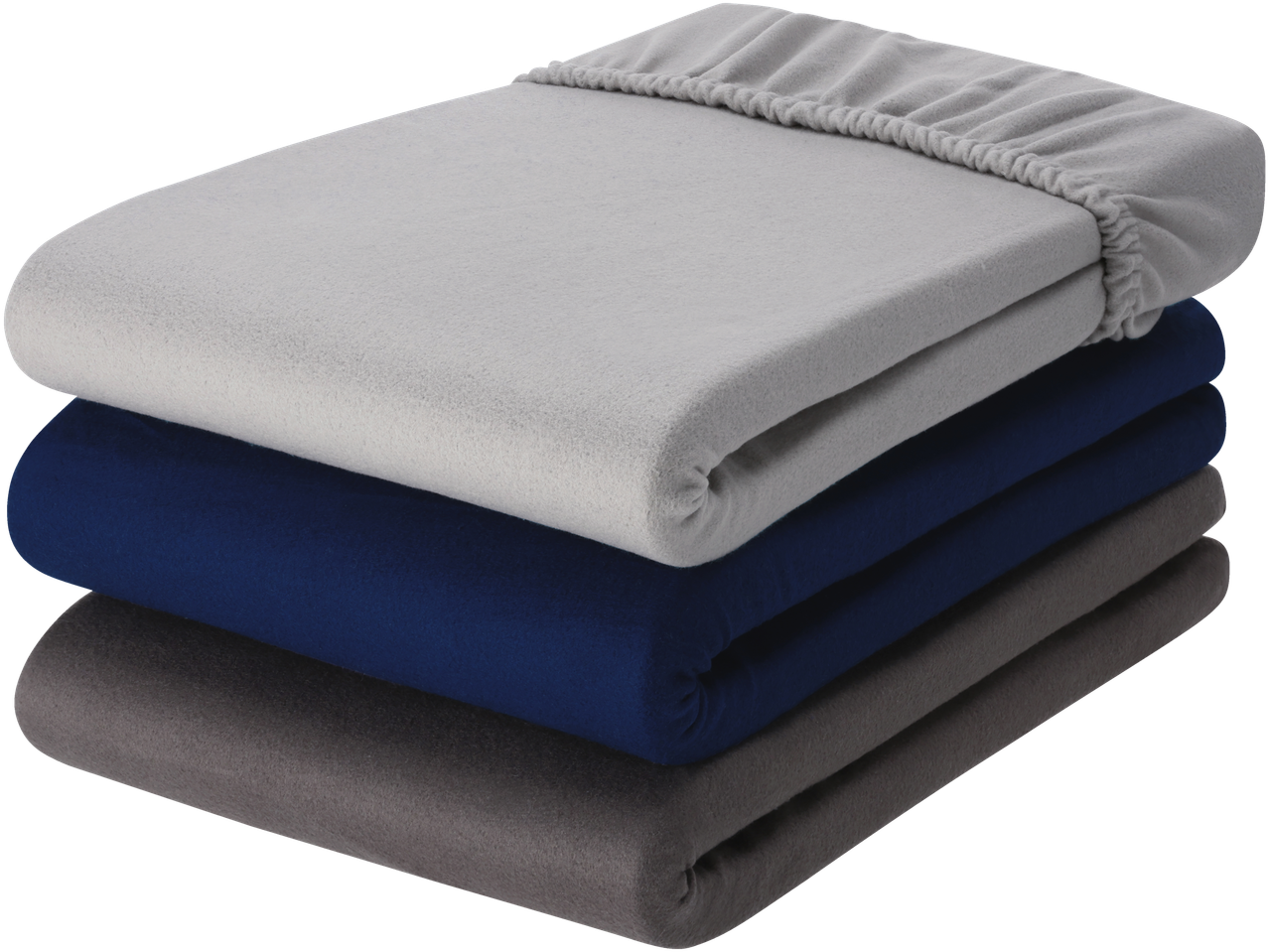 Salocīti LIVARNO flīsa palagi pelēkā, tumši zilā un tumši pelēkā krāsā.