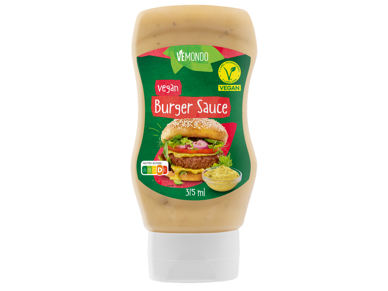 Веган бургер сос с Nutri-Score D и V-Label Vegan сертификат, 315 мл.