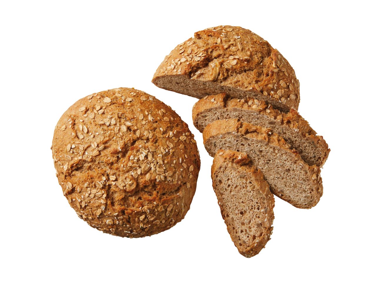 Haferbrot, geschnitten.