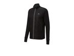 Black men's sports jacket with quilted front panel and reflective details.