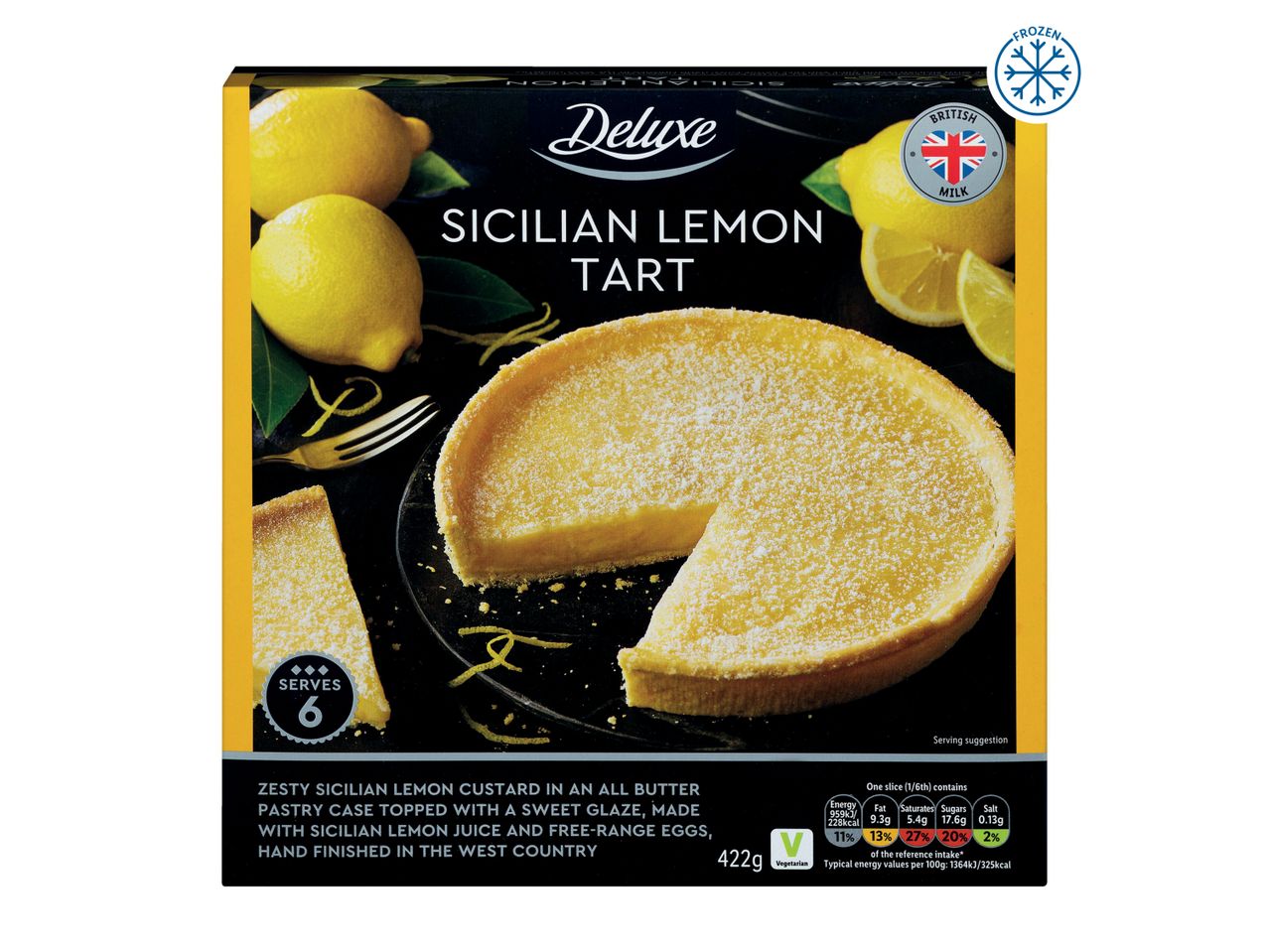 Go to full screen view: Deluxe Premium Sicilian Lemon Tart - Image 1