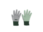 Luvas de jardinagem cinzentas e verdes com pontos antiderrapantes
