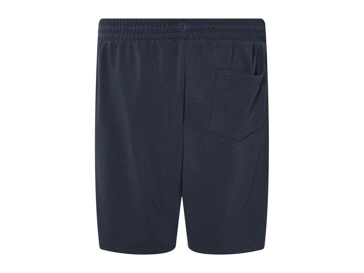 Navy blue boys' athletic shorts.