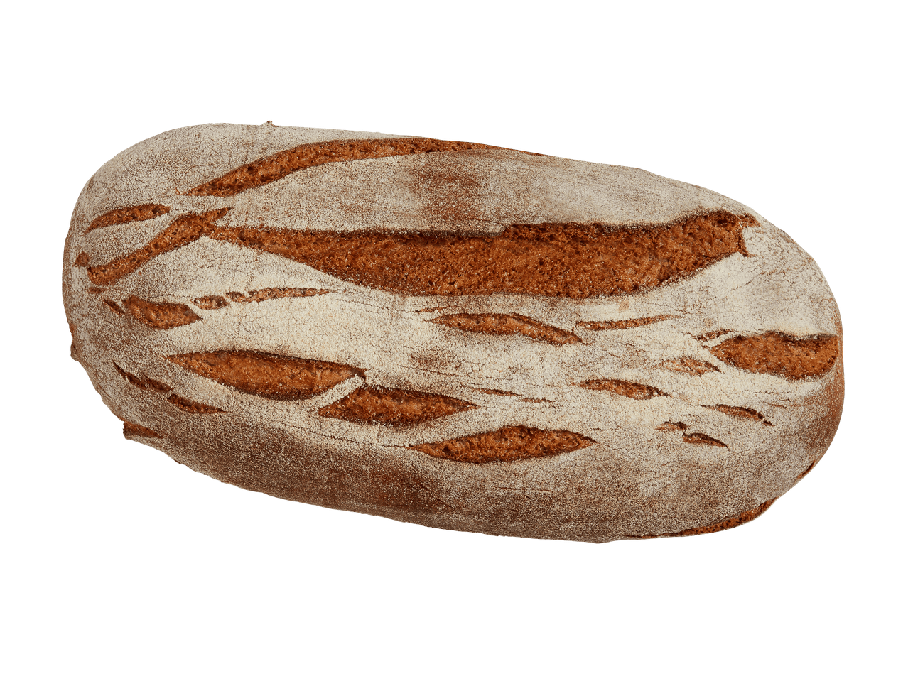 Pane di segale su un panno di iuta