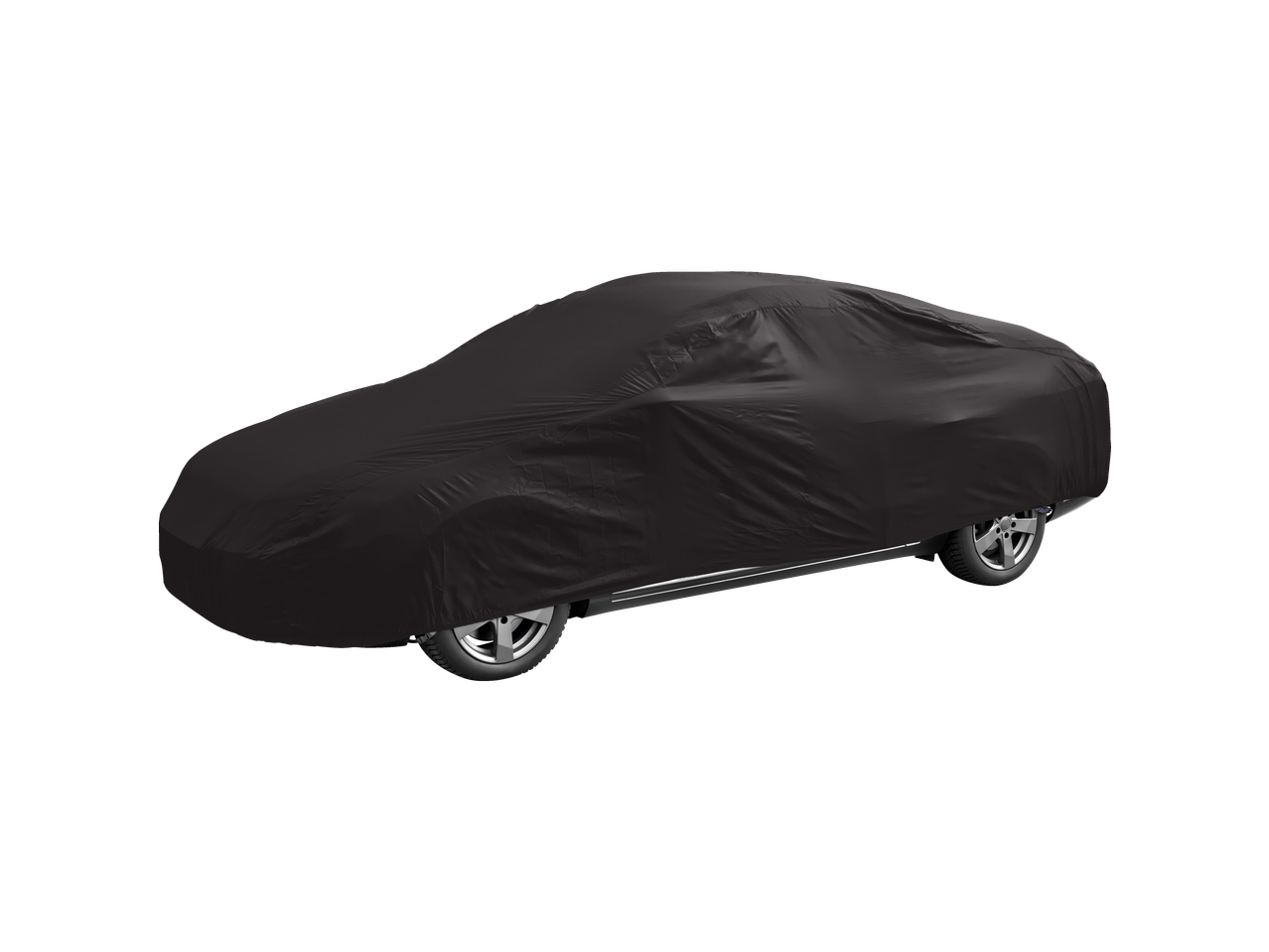 ULTIMATE SPEED® Full Car Cover, black, protecting a car from the elements.