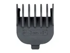 Dark gray hair clipper guard with #1 (3mm, 1/8') marking.
