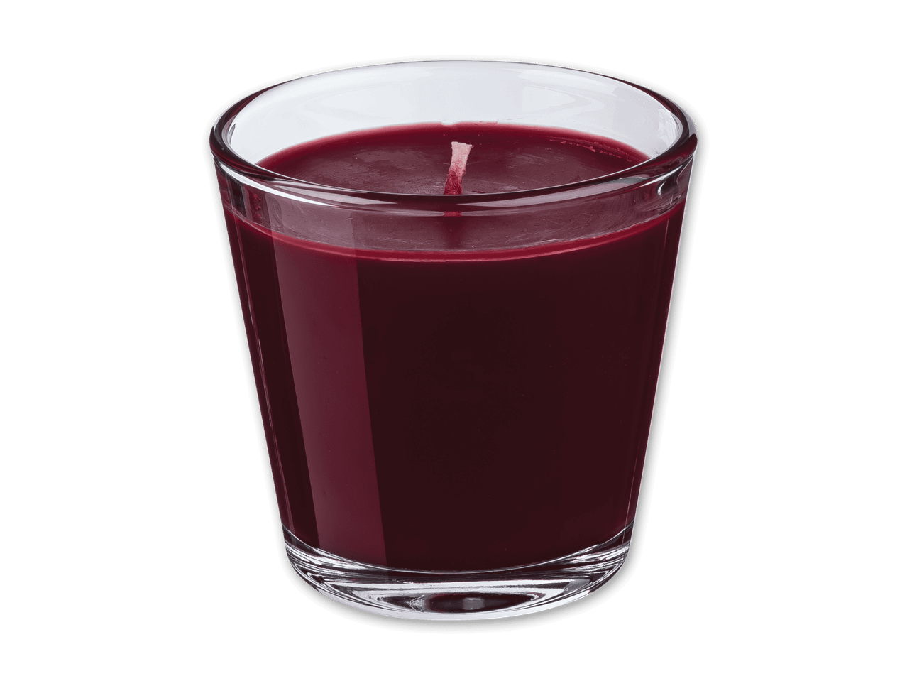 Rote Kerze in einem Glas