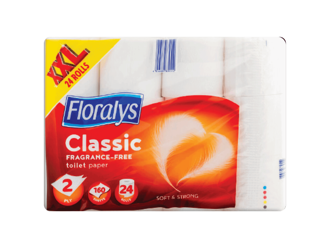 'Floralys Classic' tualetinio popieriaus ritinių pakuotė.