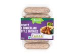 Vemondo plant-based Cumberland style sausages.