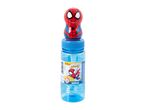 Spider-Man themed bubble bottle with a blue cap and a Spidey and His Amazing Friends label.