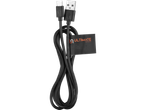 Cabo USB preto com conectores USB-A e USB-C, marca ULTIMATE SPEED.